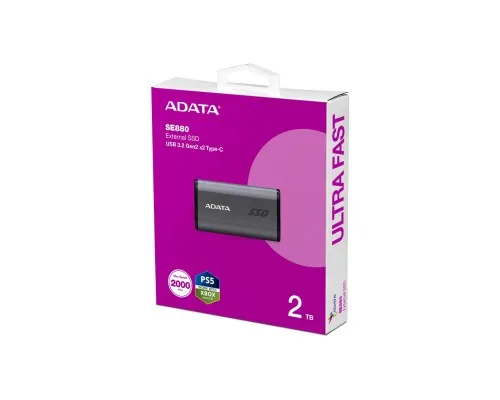 Накопичувач SSD USB 3.2 2TB ADATA (AELI-SE880-2TCGY)