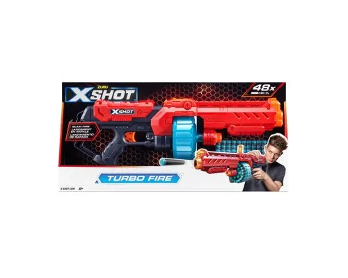 Игрушечное оружие Zuru X-Shot Red Быстрострельный бластер EXCEL Turbo Fire (48 патронов) (36270R)