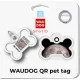 Адресник для животных WAUDOG Smart ID с QR паспортом Луна, кость 40х28 мм (231-4030)