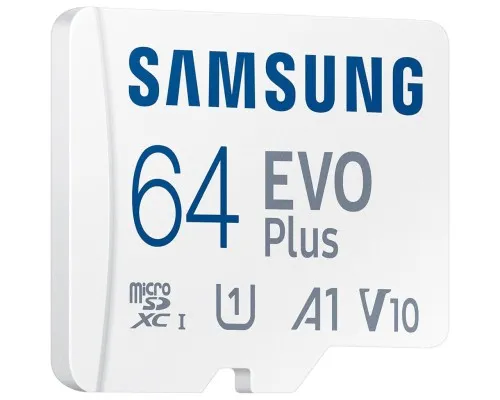 Карта пам'яті Samsung Miсro-SDXC memory card 64GB C10 UHS-I R130MB/s Evo Plus + SD (MB-MC64KA/EU)