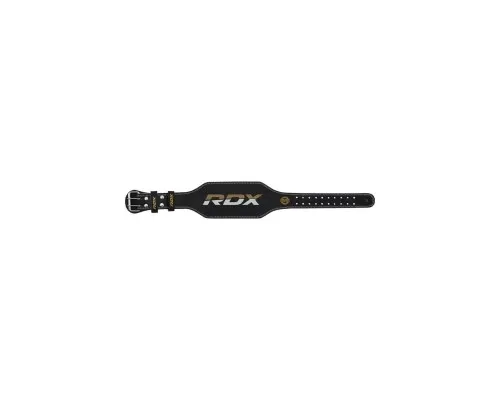 Атлетический пояс RDX 4 шкіряний Black Gold XL (WBS-4RB-XL)