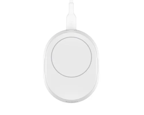 Зарядний пристрій Belkin 15W Magnetic Stand Qi2 white (WIA008BTWH)