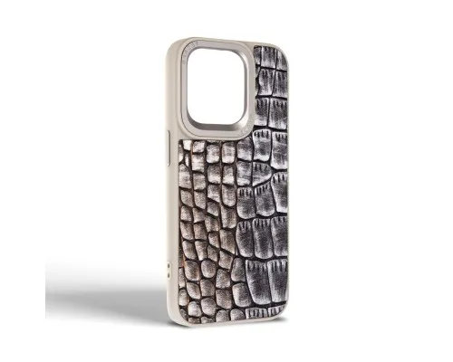 Чохол до мобільного телефона Harder Glamorous Croco Apple iPhone 14 Pro Grey Gold (ARM76770)