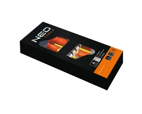 Набір викруток Neo Tools шліцева (1000 В), набір 5 шт (04-220)