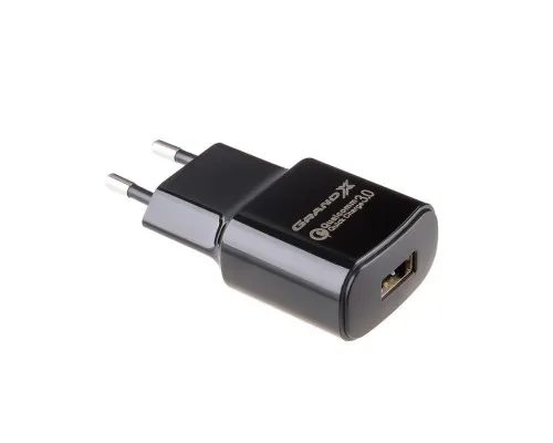Зарядний пристрій Grand-X Quick Charge QС3.0, + cable USB -> Type C 1m (CH-550TC)