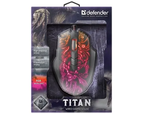 Мишка Defender Titan GM-650L RGB Black (52650)