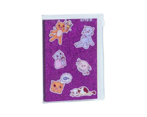 Блокнот Kite силиконовая обложка, 80 л., Purple cats (K22-462-2)