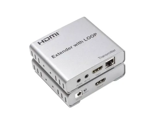 Адаптер HDMI 4K/30hz, up to 100m via CAT5E/6, loop-out (HDES12-LOOP) PowerPlant (CA912964)