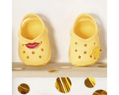 Аксесуар до ляльки Zapf Взуття для ляльки Baby Born - Сандалії із значками (жовті) (831809-3)