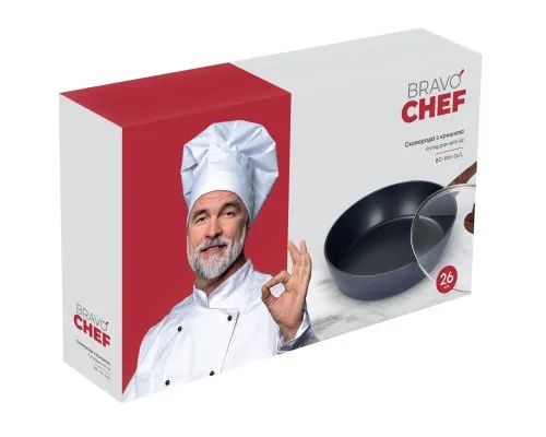 Сковорода Bravo Chef Глибока з кришкою 26 см (BC-1101-26/L)