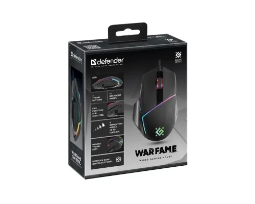 Мишка Defender Warfame GM-880L USB Black (52880)