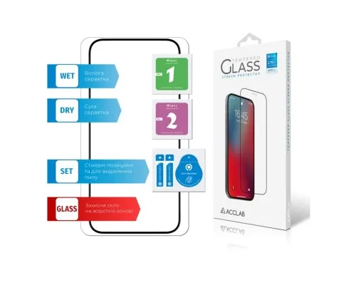 Скло захисне ACCLAB Full Glue Apple iPhone 15 Pro (1283126575389)