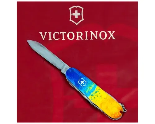 Нож Victorinox Climber Ukraine Жовто-синій малюнок (1.3703.7_T3100p)