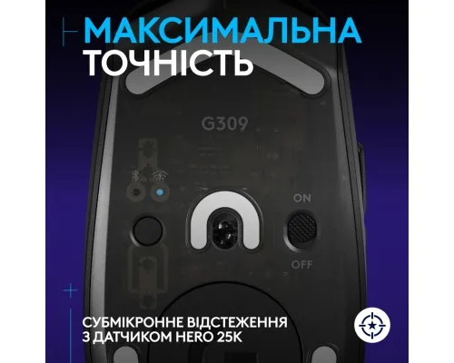 Мишка Logitech G309 Lightspeed Wireless/Bluetooth Black (910-007199)