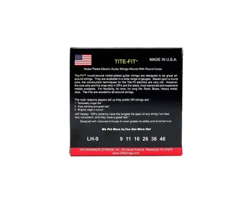 Струни для гітари DR Strings TITE-FIT Electric - Light Heavy (09-46) (LH-9)