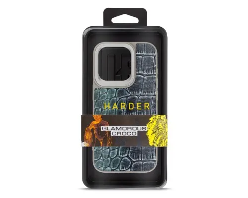 Чохол до мобільного телефона Harder Glamorous Croco Apple iPhone 14 Pro Grey Green (ARM76769)