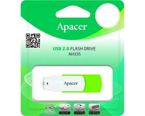 USB флеш накопитель Apacer 32GB AH335 Green USB 2.0 (AP32GAH335G-1)