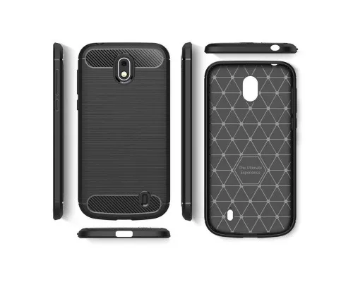 Чохол до мобільного телефона Laudtec для Nokia 1 Carbon Fiber (Black) (LT-N1B)