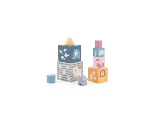 Розвиваюча іграшка Viga Toys Кубики PolarB Сортуємо і складаємо (44016)