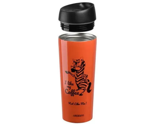 Термочашка Ardesto Coffee Time Zebra 450 мл Orange (AR2645DTO)