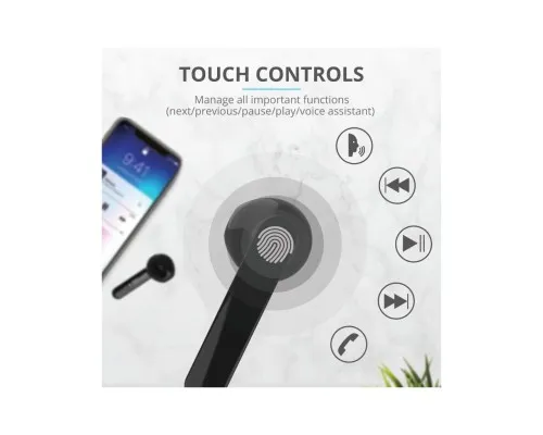 Навушники Trust Primo Touch True Wireless Mic Black (23712)