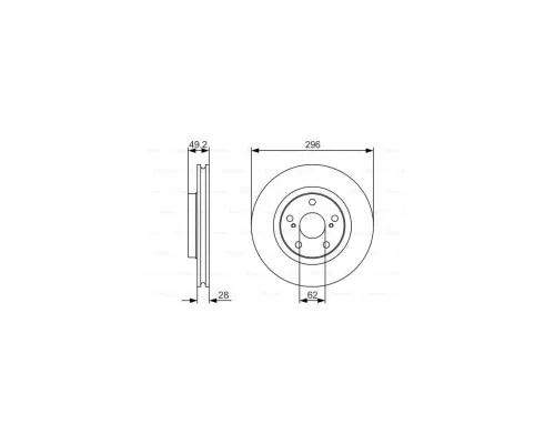 Гальмівний диск Bosch 0 986 479 S22