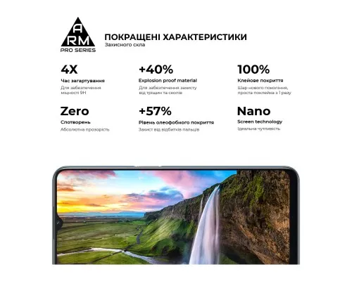 Скло захисне Armorstandart Pro OPPO A16 Black (ARM61019)