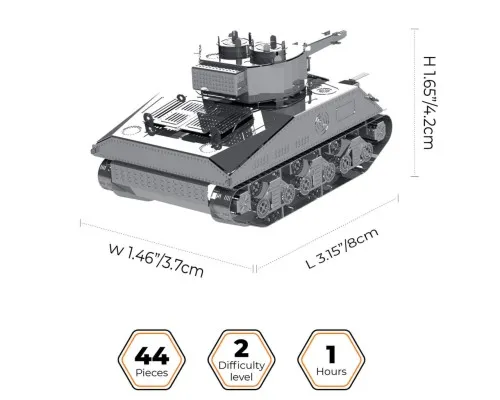 Конструктор Metal Time коллекционная модель M4 Sherman (MT070)