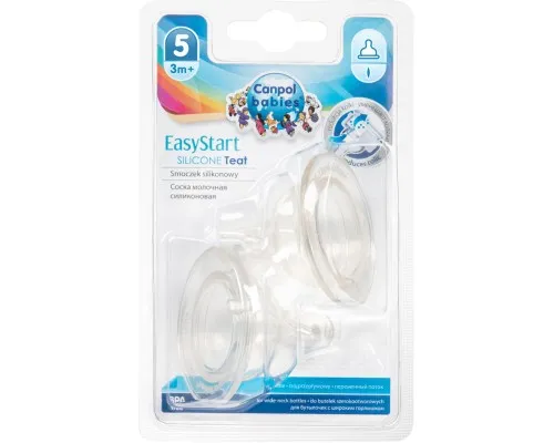 Соска Canpol babies EasyStart 3-позиційна, з широким отвором 2 шт. (21/734)