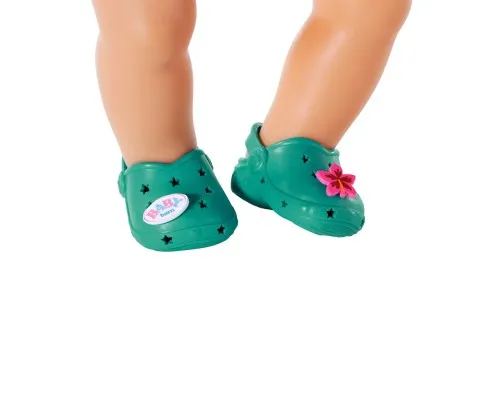 Аксесуар до ляльки Zapf Взуття для ляльки Baby Born - Сандалії із значками (зелені) (831809-1)