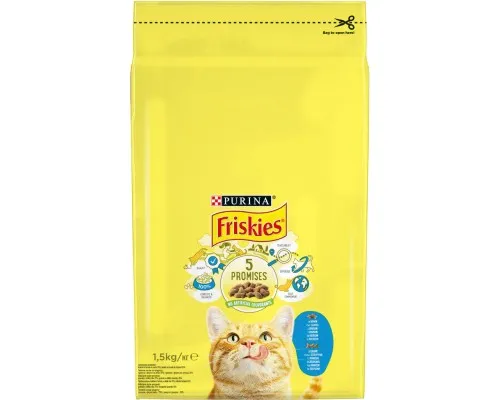 Сухой корм для кошек Purina Friskies со вкусом лосося и овощей 1.5 кг (7613033923562)