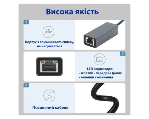 Перехідник USB 3.0 to RJ45 Gigabit Lan Dynamode (DM-AD-GLAN)