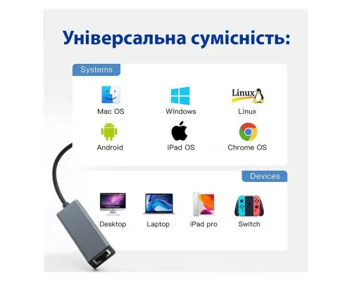 Перехідник USB 3.0 to RJ45 Gigabit Lan Dynamode (DM-AD-GLAN)