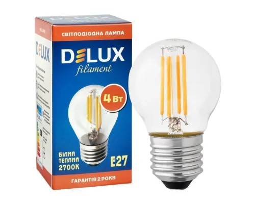 Лампочка Delux BL50P 4 Вт filam.2700K 220В E27 (90003723)