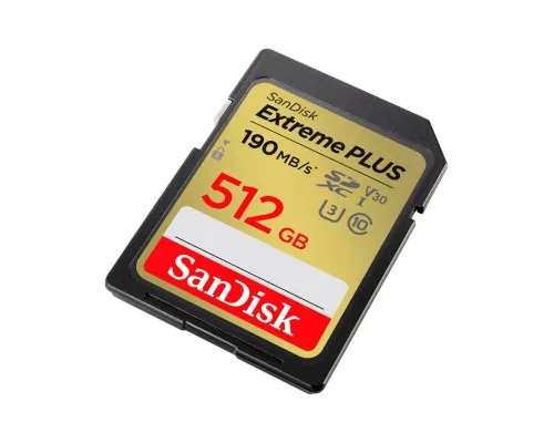 Карта памяті SanDisk 512GB SDXC class 10 UHS-I Extreme Plus (SDSDXWV-512G-GNCIN)