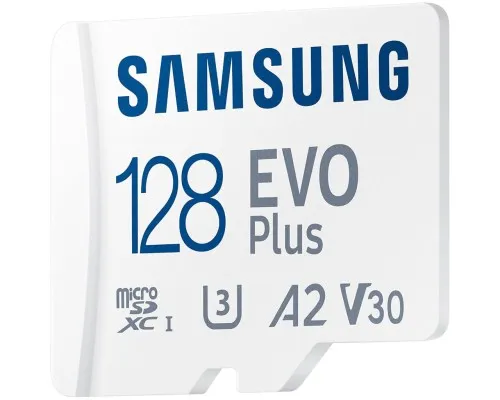 Карта памяти Samsung microSDXC 128GB C10 UHS-I R130MB/s Evo Plus + SD (MB-MC128KA/EU)