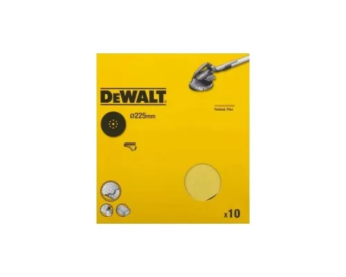 Наждачний папір DeWALT для ексцентрикових шліфувальних машин, 225 мм, зерно 60 (DT3164)