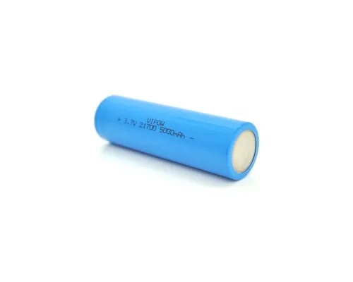 Аккумулятор 21700 5000mAh, 3.7V, Blue, FlatTop Vipow (ICR21700-5000mAhFT / 31080)