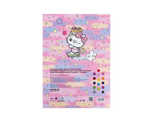 Кольоровий папір Kite А4 двосторонній Hello Kitty 15арк/15 кол (HK24-250)