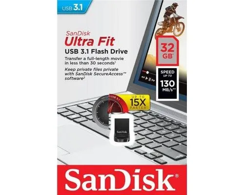 USB флеш накопичувач SanDisk 32GB Ultra Fit USB 3.1 (SDCZ430-032G-G46)