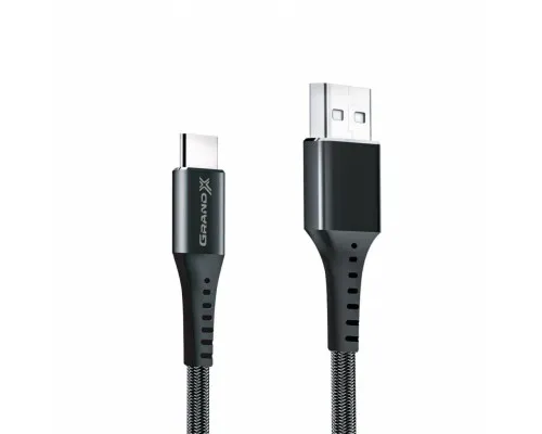Дата кабель USB 2.0 AM to Type-C 1.2m Black Grand-X (FC-12B)