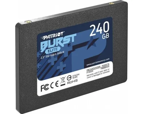 Накопитель SSD 2.5 240GB Burst Elite Patriot (PBE240GS25SSDR)