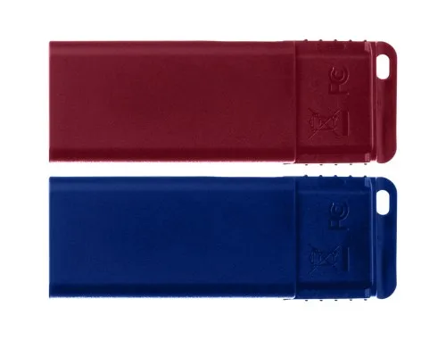 USB флеш накопичувач Verbatim 2x32GB StorenGo Slider Red/Blue USB 2.0 (49327)
