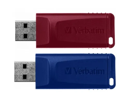 USB флеш накопичувач Verbatim 2x32GB StorenGo Slider Red/Blue USB 2.0 (49327)