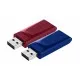 USB флеш накопитель Verbatim 2x32GB StorenGo Slider Red/Blue USB 2.0 (49327)