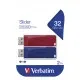 USB флеш накопитель Verbatim 2x32GB StorenGo Slider Red/Blue USB 2.0 (49327)