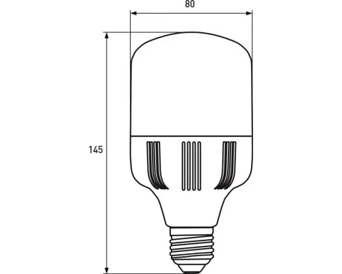 Лампочка EUROELECTRIC Plastic 20W E27 4000K 220V (LED-HP-20274(P))