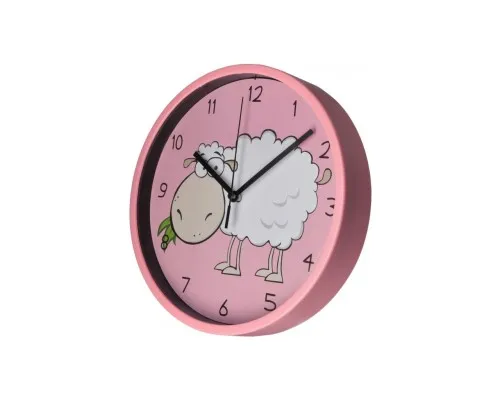 Настінний годинник Optima Little Lamb пластиковий, рожевий (O52104)
