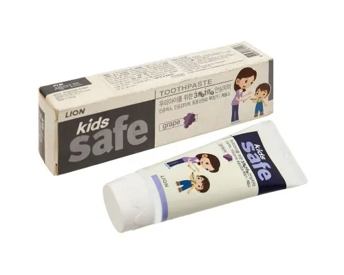 Дитяча зубна паста Lion Kids Safe 3-12 років Виноград, 90 г (8806325611493)