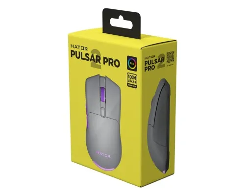 Мышка Hator Pulsar 2 Pro USB Titanium (HTM-526)